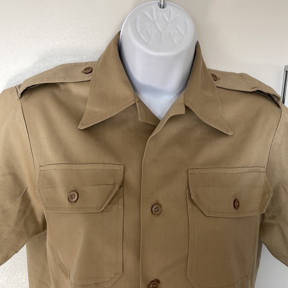 Vintage US Army Military Short Sleeve Shirt Size Small 8405-292-9382 Vietnam era